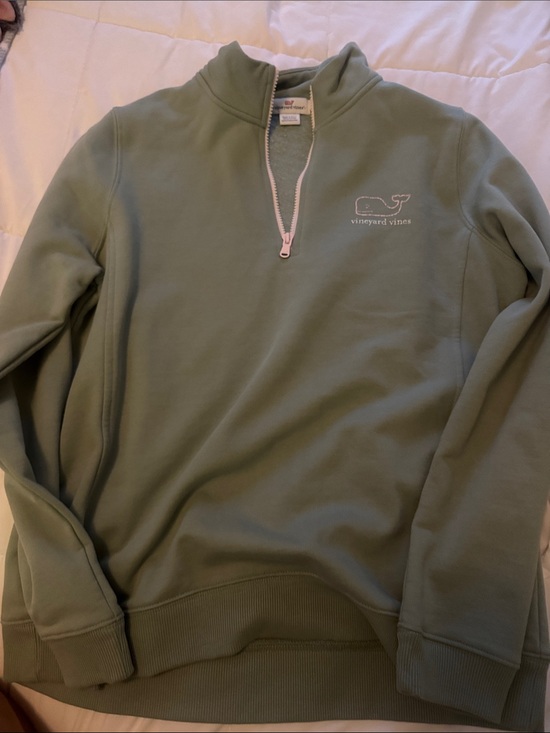 Vineyard Vines Tops - Vineyard Vines Women Sage Green Half-Zip Pullover